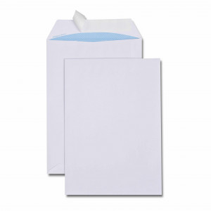 Boîte de 500 pochettes blanches C5 162x229 100 g/m² bande de protection