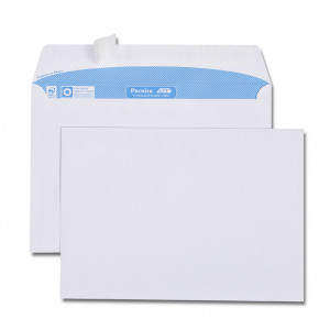 Boîte de 500 enveloppes blanches C5 162x229 90 g/m² bande de protection