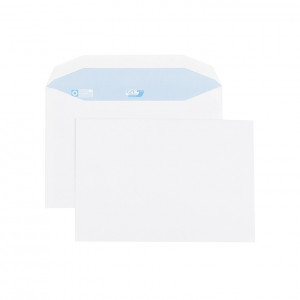 Boite de 500 enveloppes patte trapèze blanches C5 162x229 80 g/m² gommées